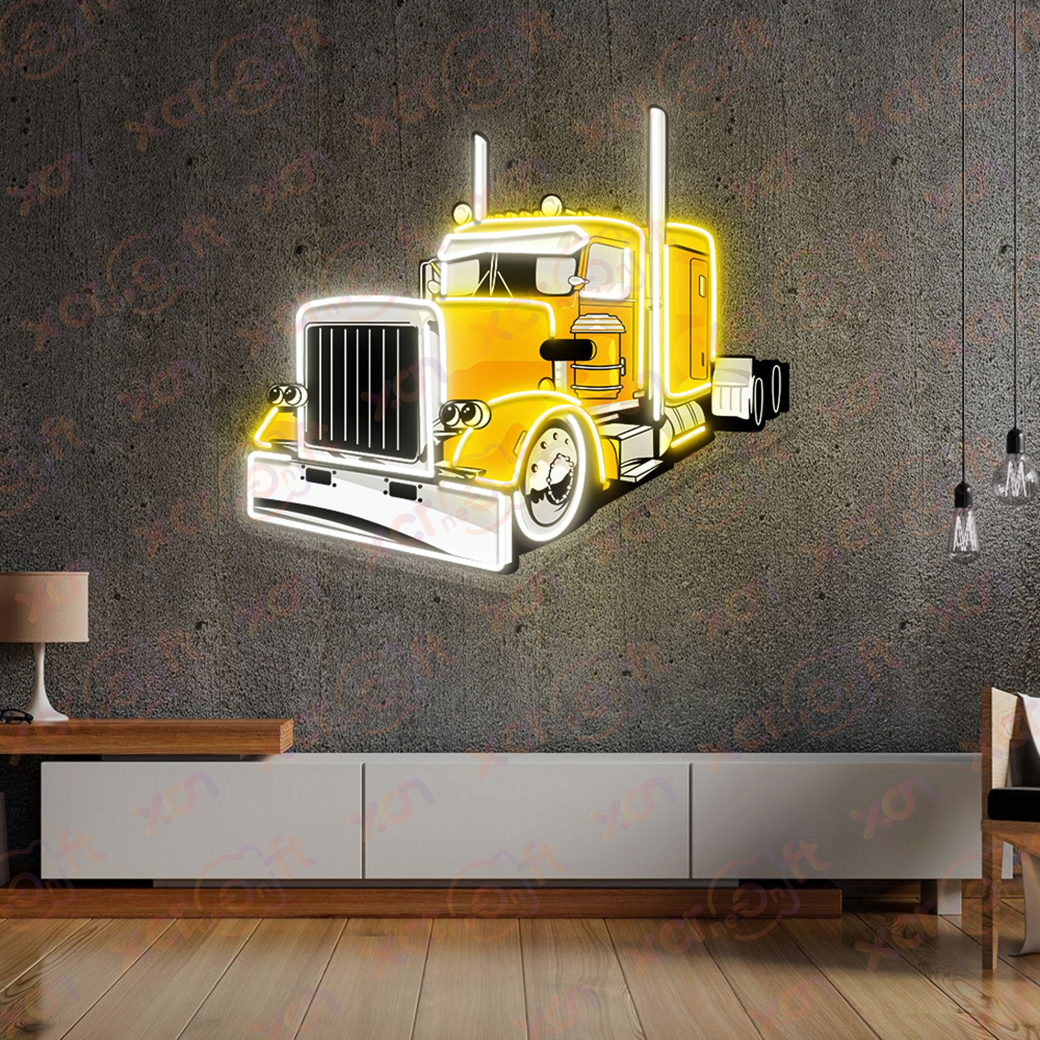 Semi Truck Peterbilt Neon Signs Decoration Decor