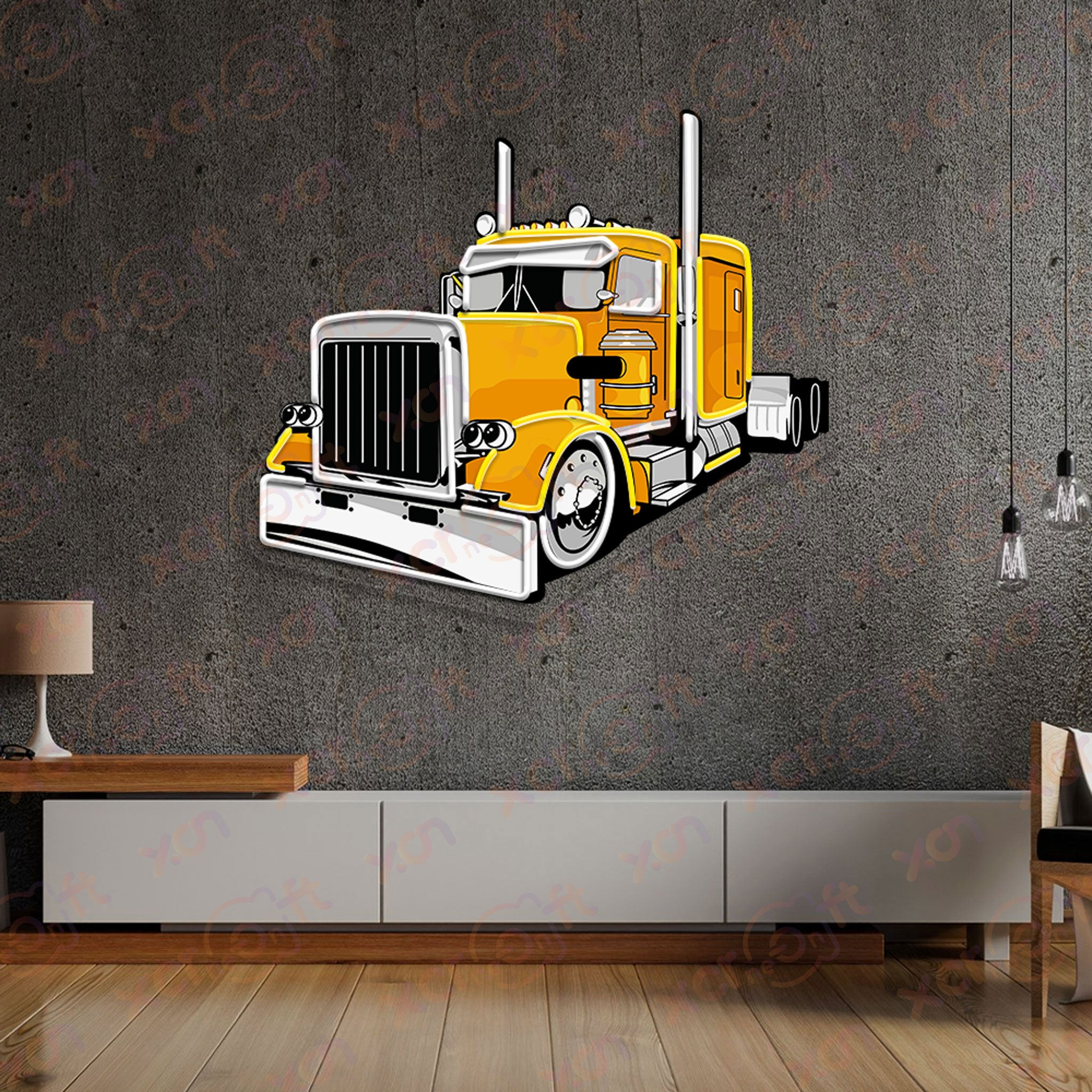 Semi Truck Peterbilt Neon Signs Decoration Decor