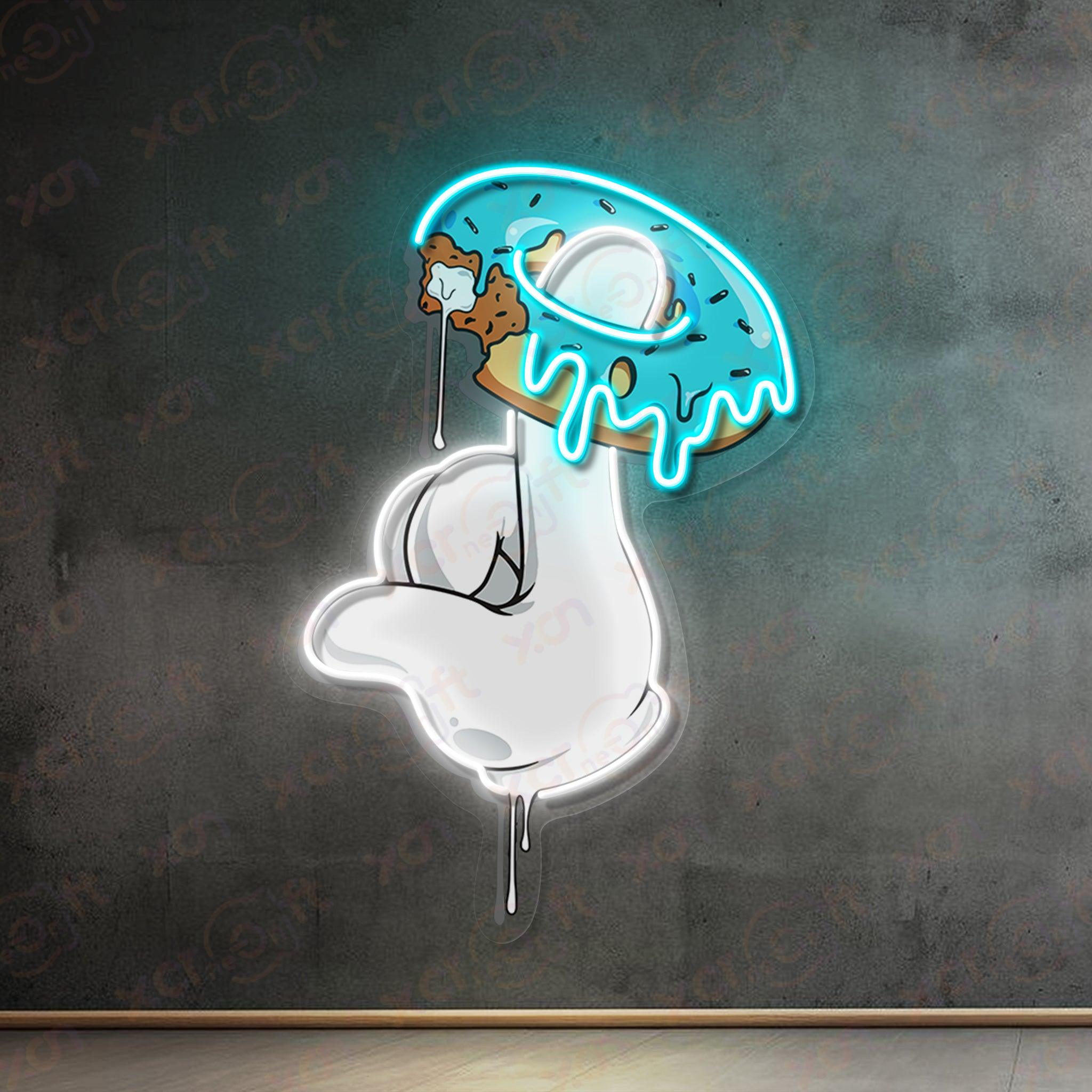 Donut Finger UV Custom Neon Sign