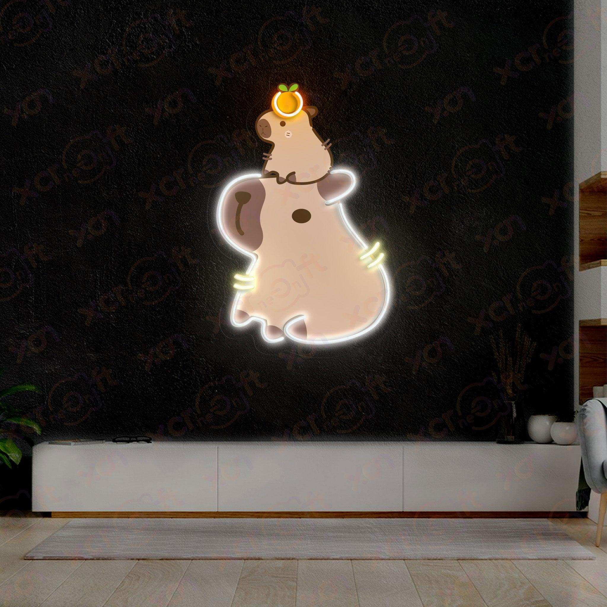 Cute Cappybara LED Neon Sign