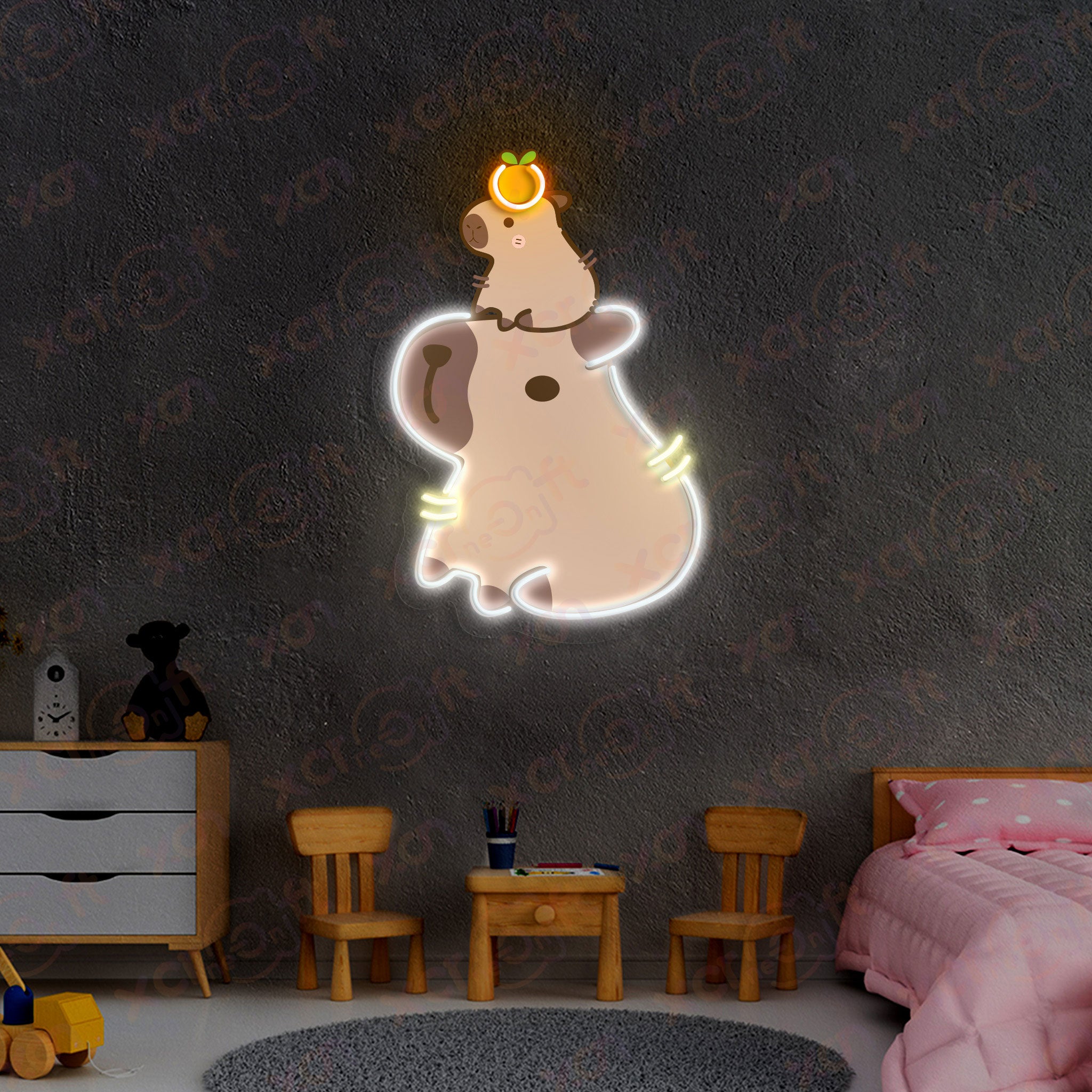 Cute Cappybara LED Neon Sign