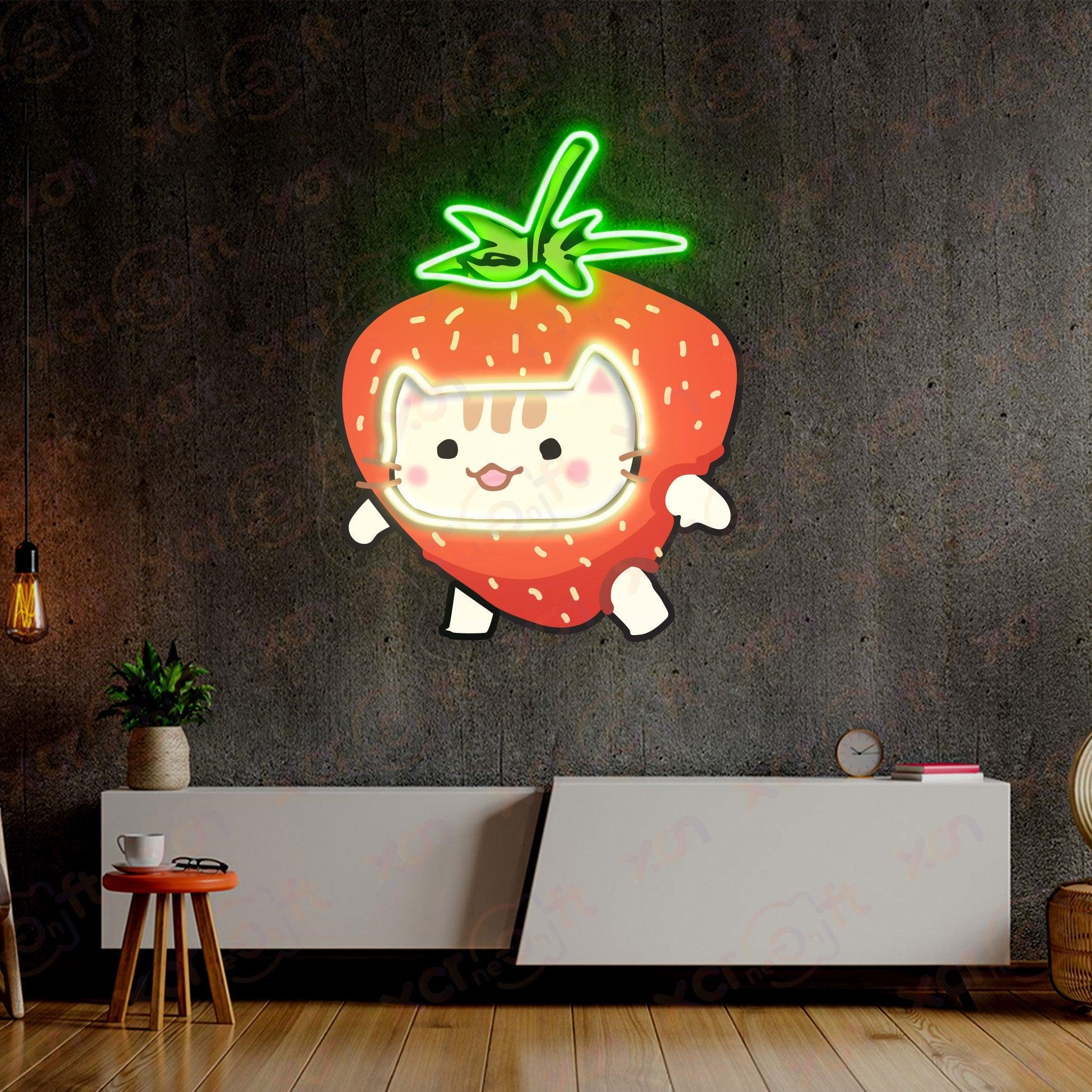 Funny Meme Cat UV Printed Neon Sign Decoration