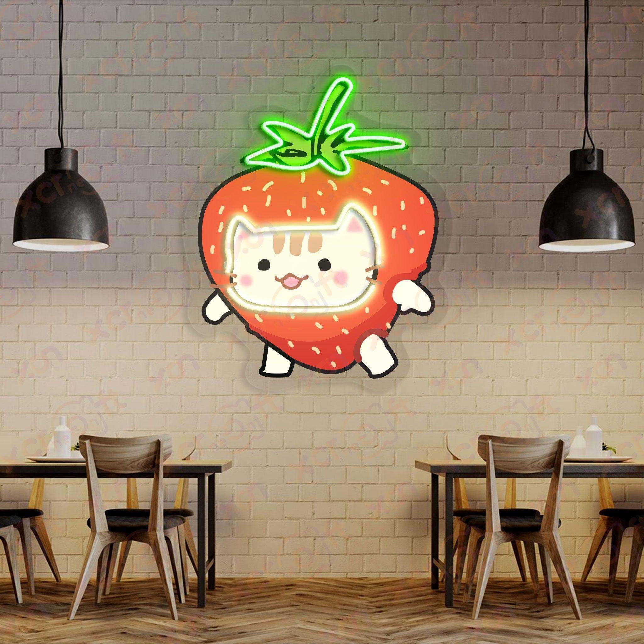 Funny Meme Cat UV Printed Neon Sign Decoration