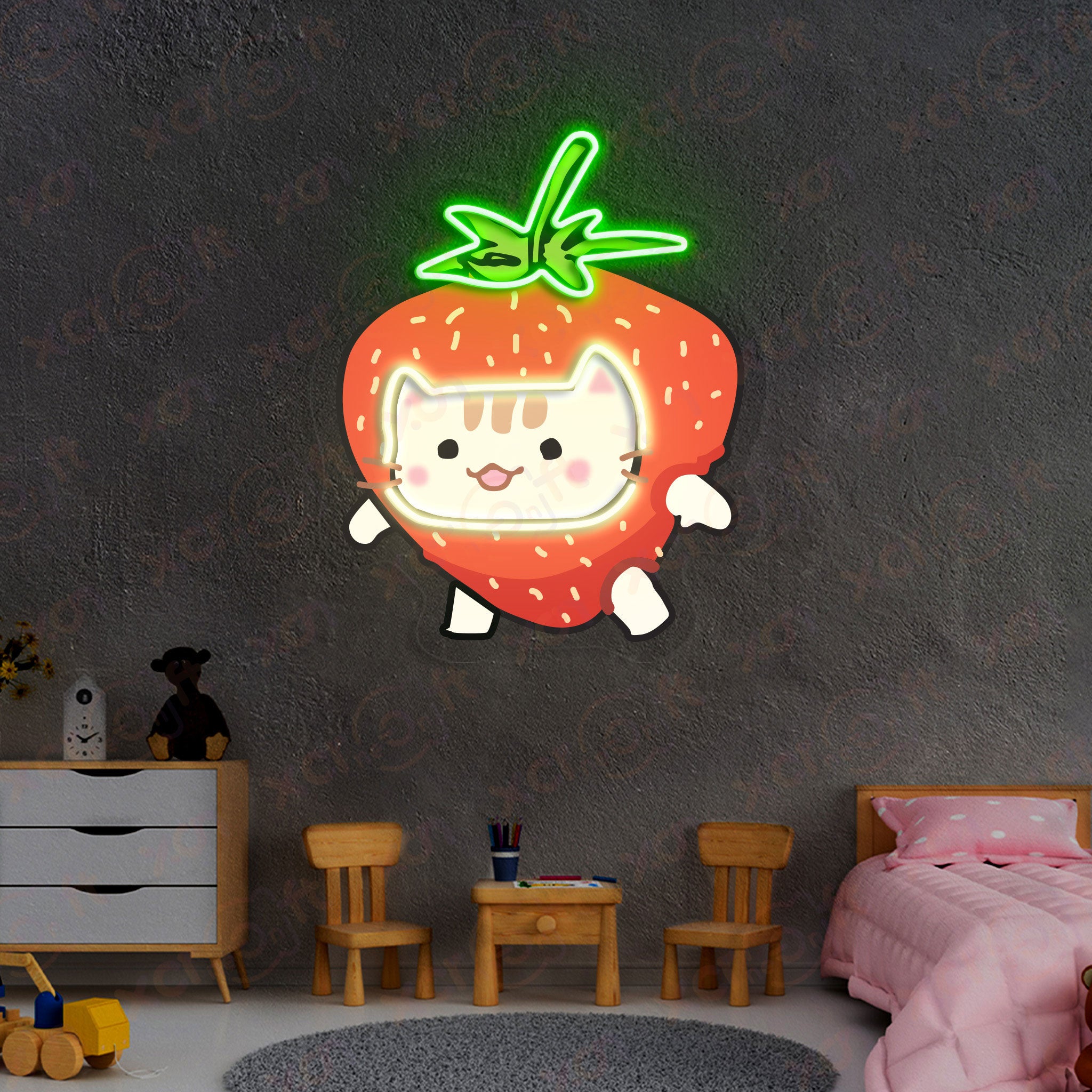 Funny Meme Cat UV Printed Neon Sign Decoration