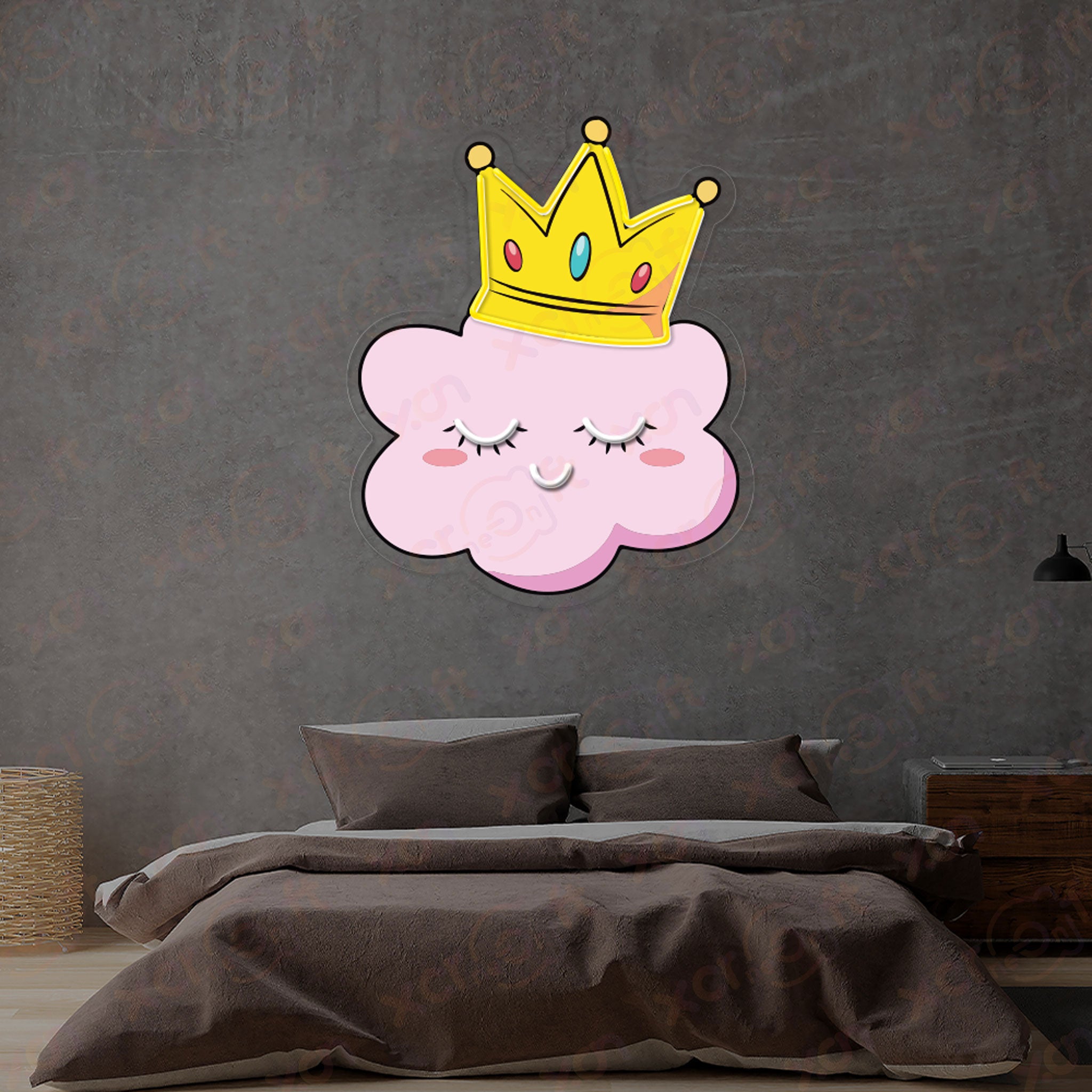 Sleepy Cloud UV Printed Neon Sign Cute Decor for Bedrooms