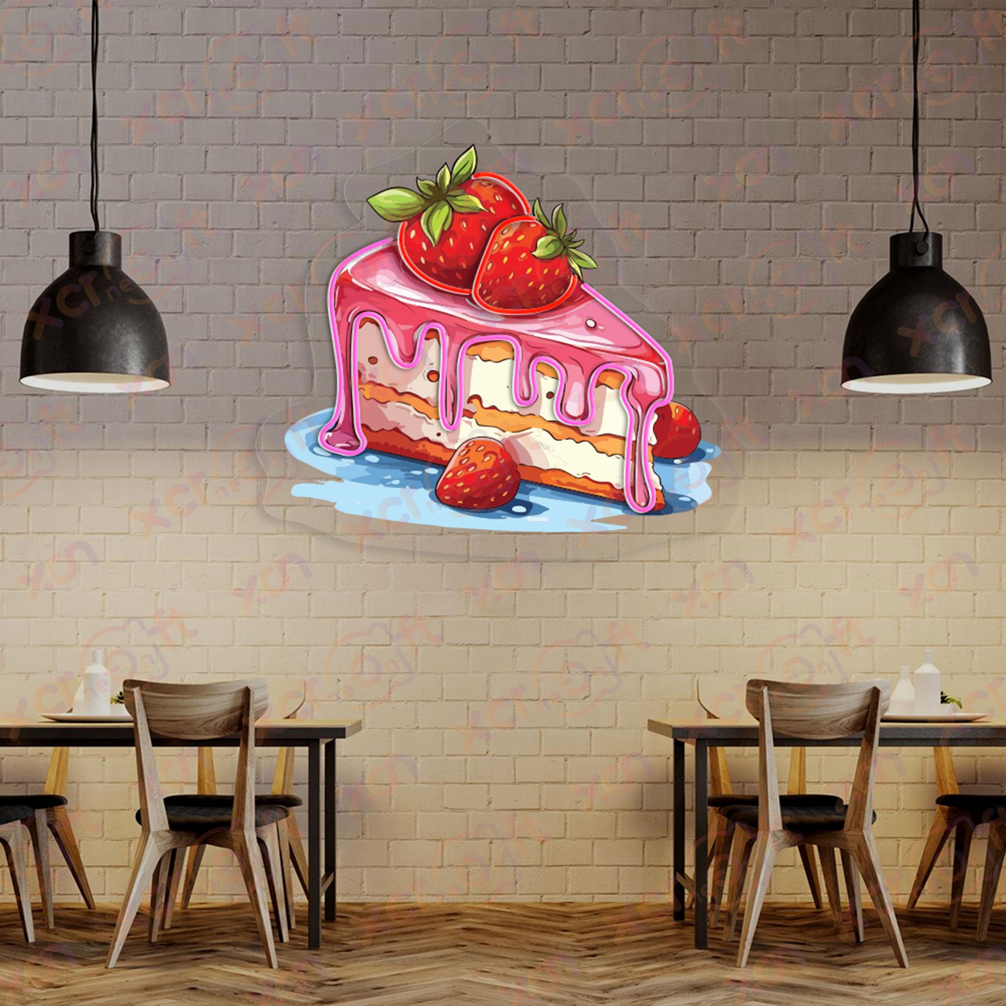 Sweet Cake for Kids Room Neon Wall Art