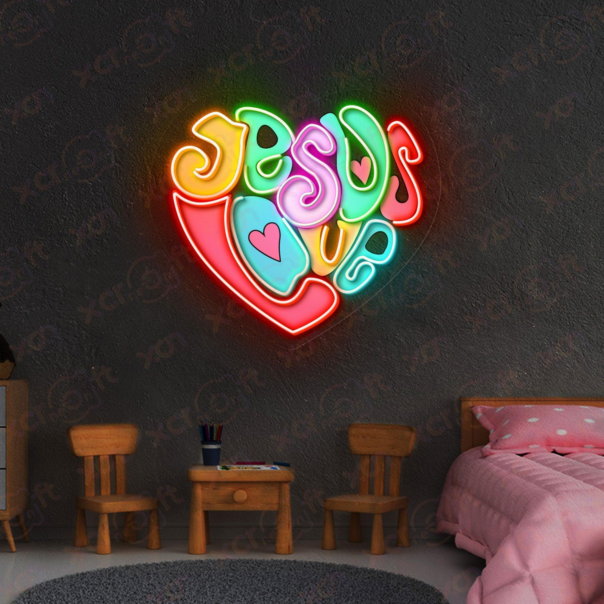 Jesus Love Durable Neon Light Decor For Home