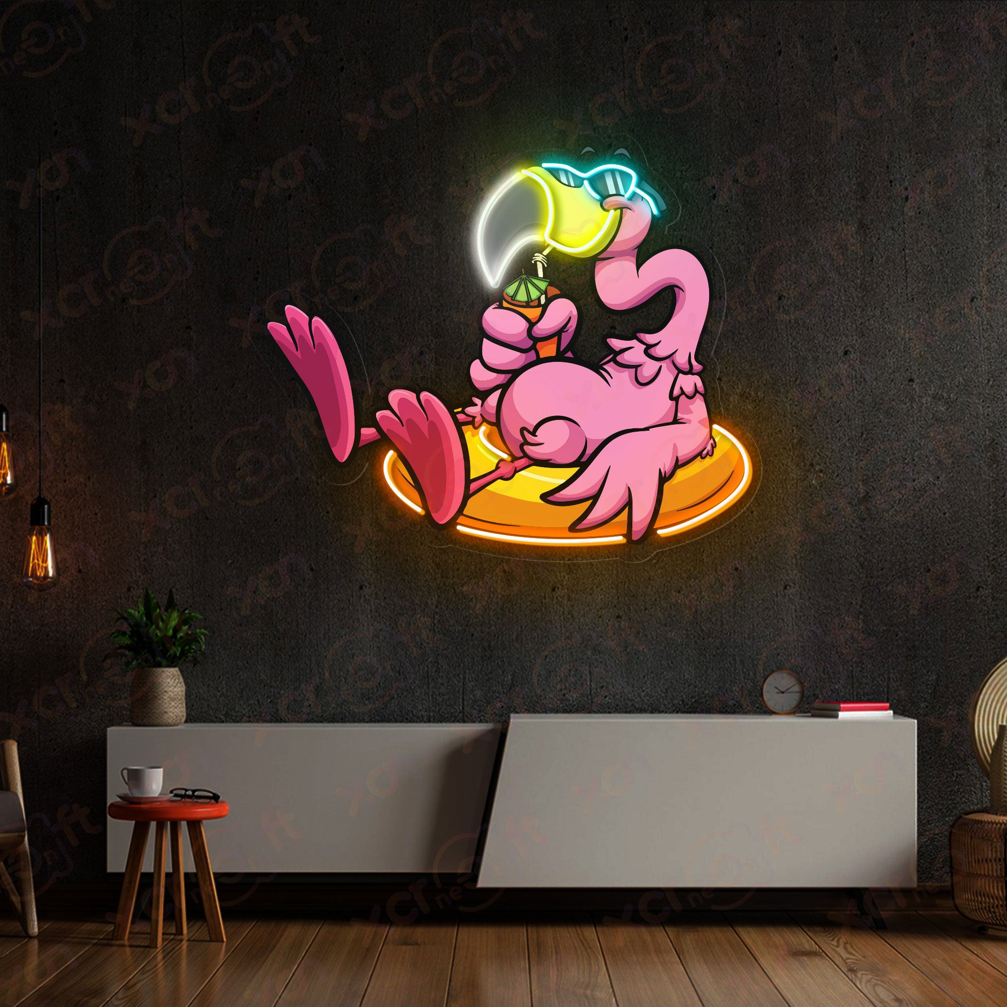 Chill Flamingo Tropical Neon Signs Decoration