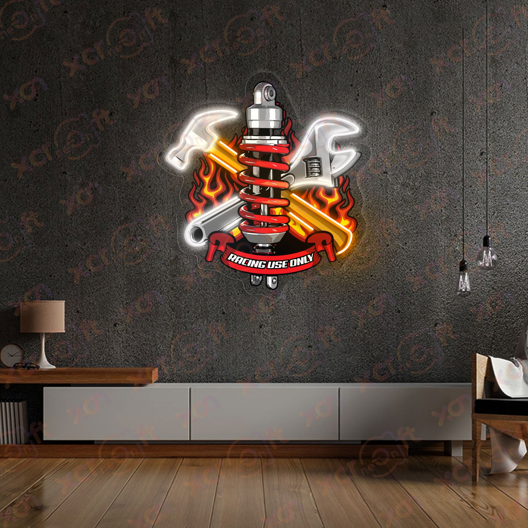 Shockbreaker Neon Wall Art Car Shop Decor