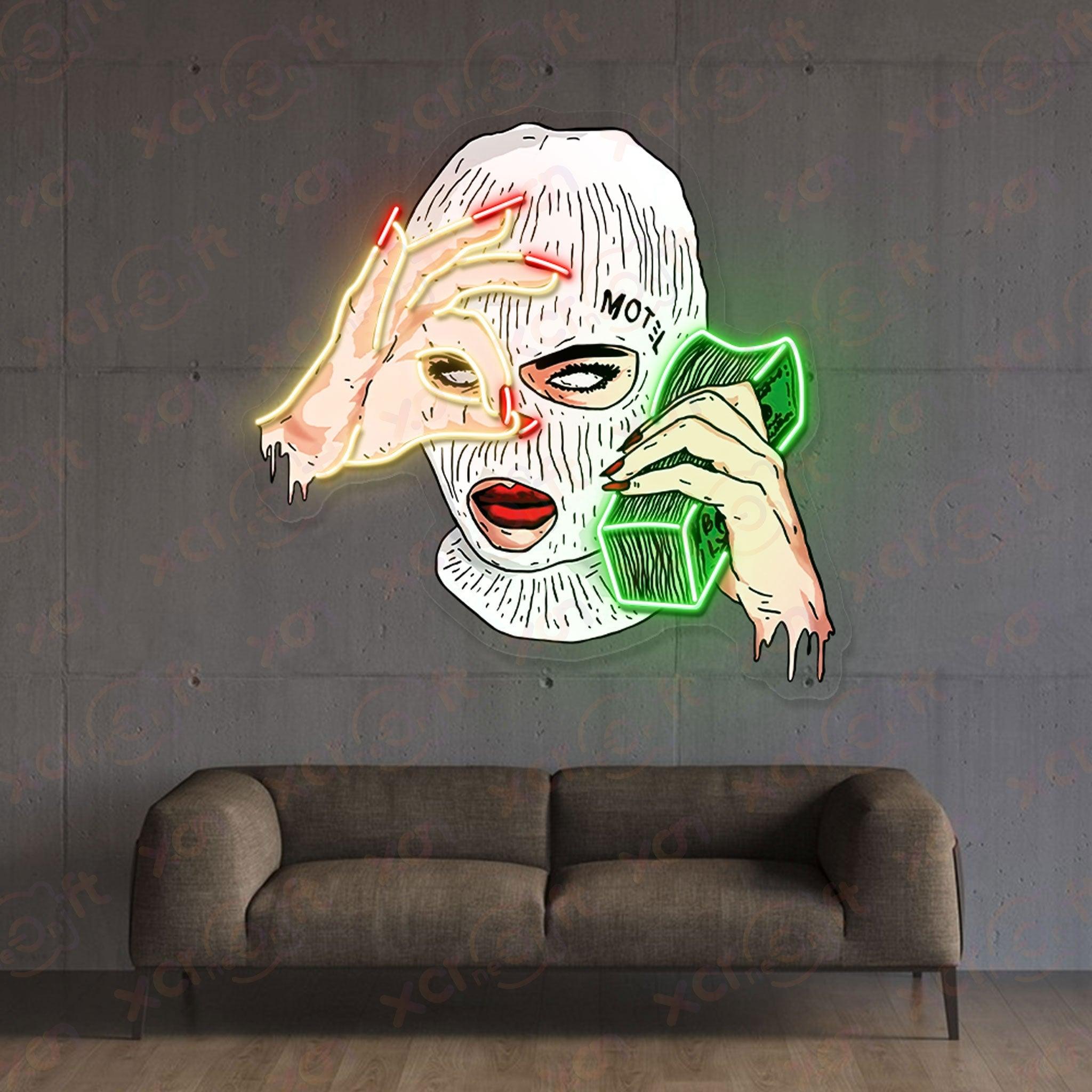 Swag Girl UV Printed LED Neon Sign Aesthetic Style