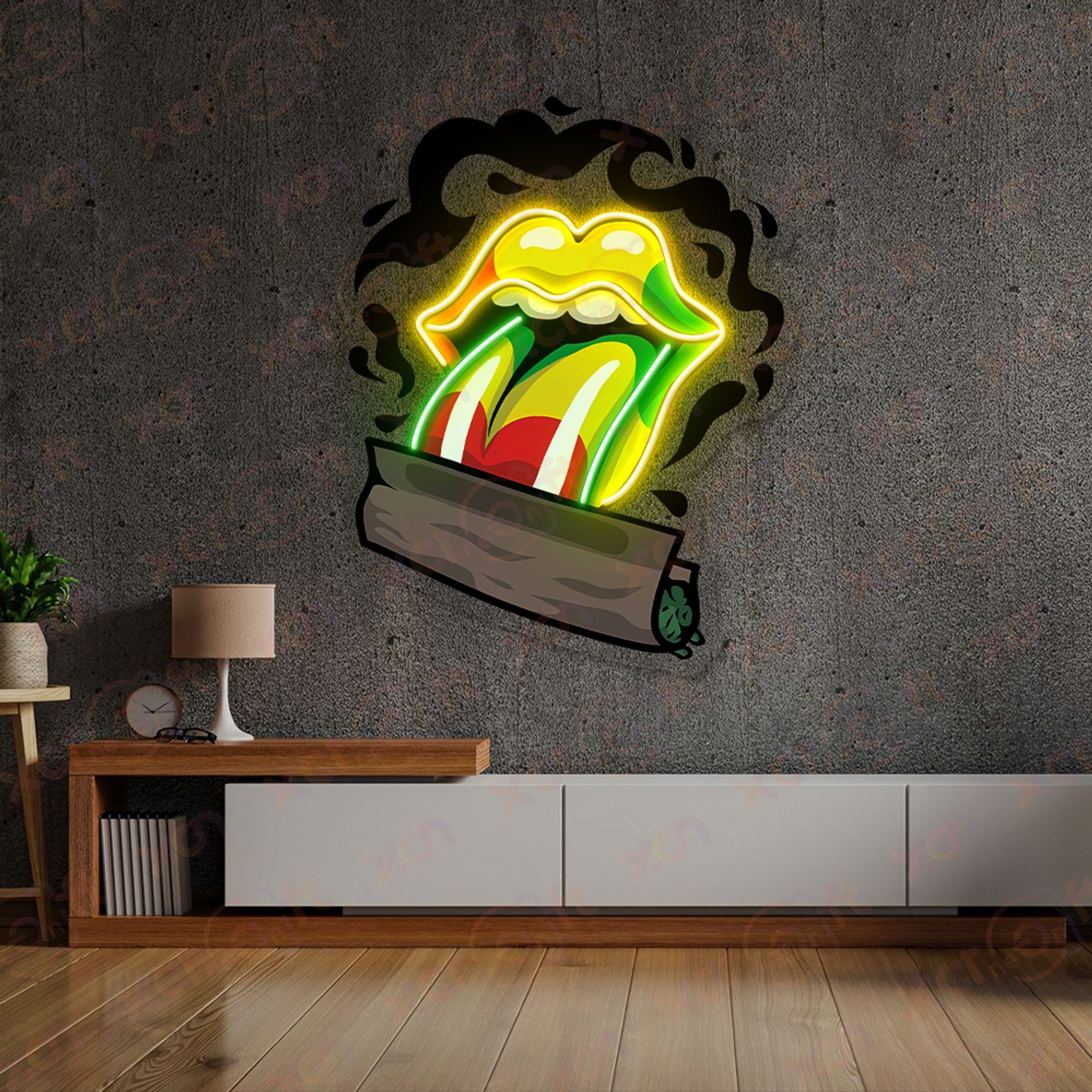 Trippy Lip Neon Light For Wall Decoration