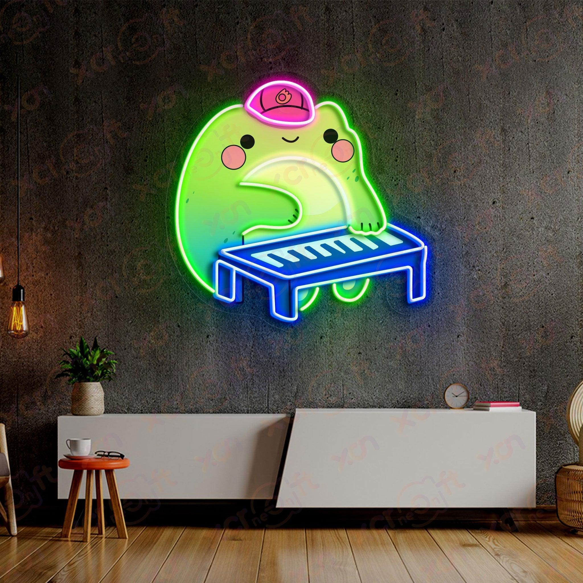 Frog Music Neon Signs For Kids Room