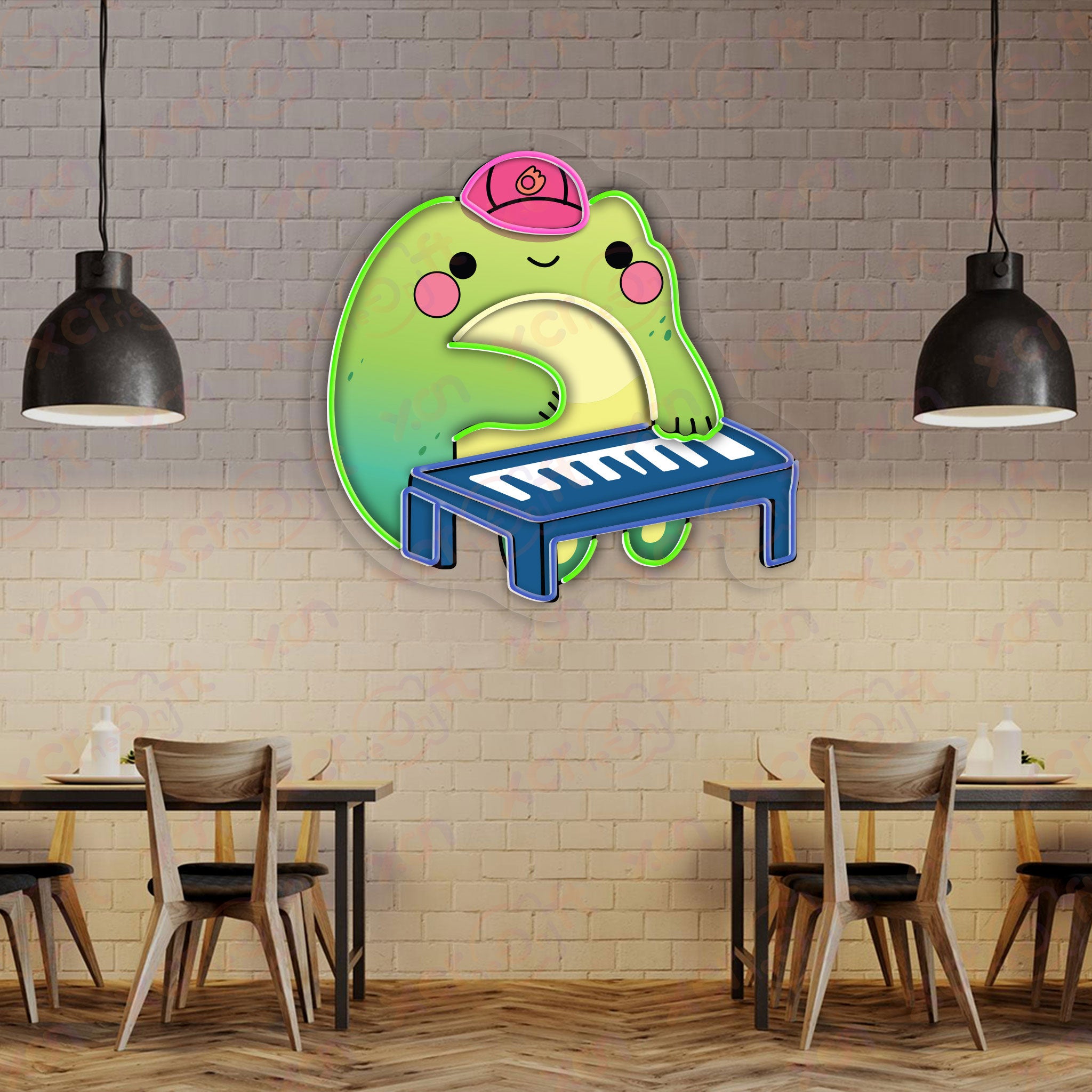 Frog Music Neon Signs For Kids Room