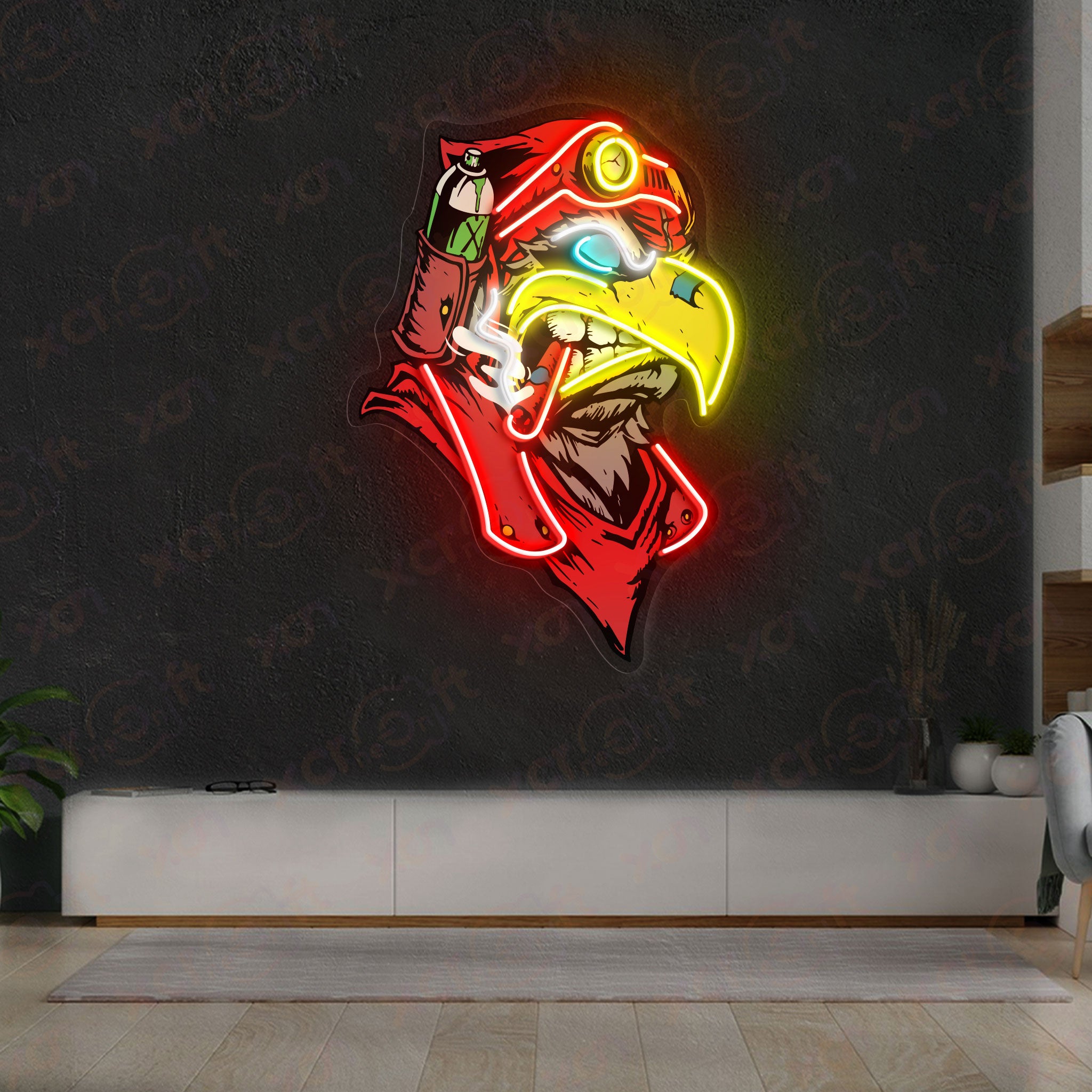 Cool Eagle Head Neon Signs Decorations Room