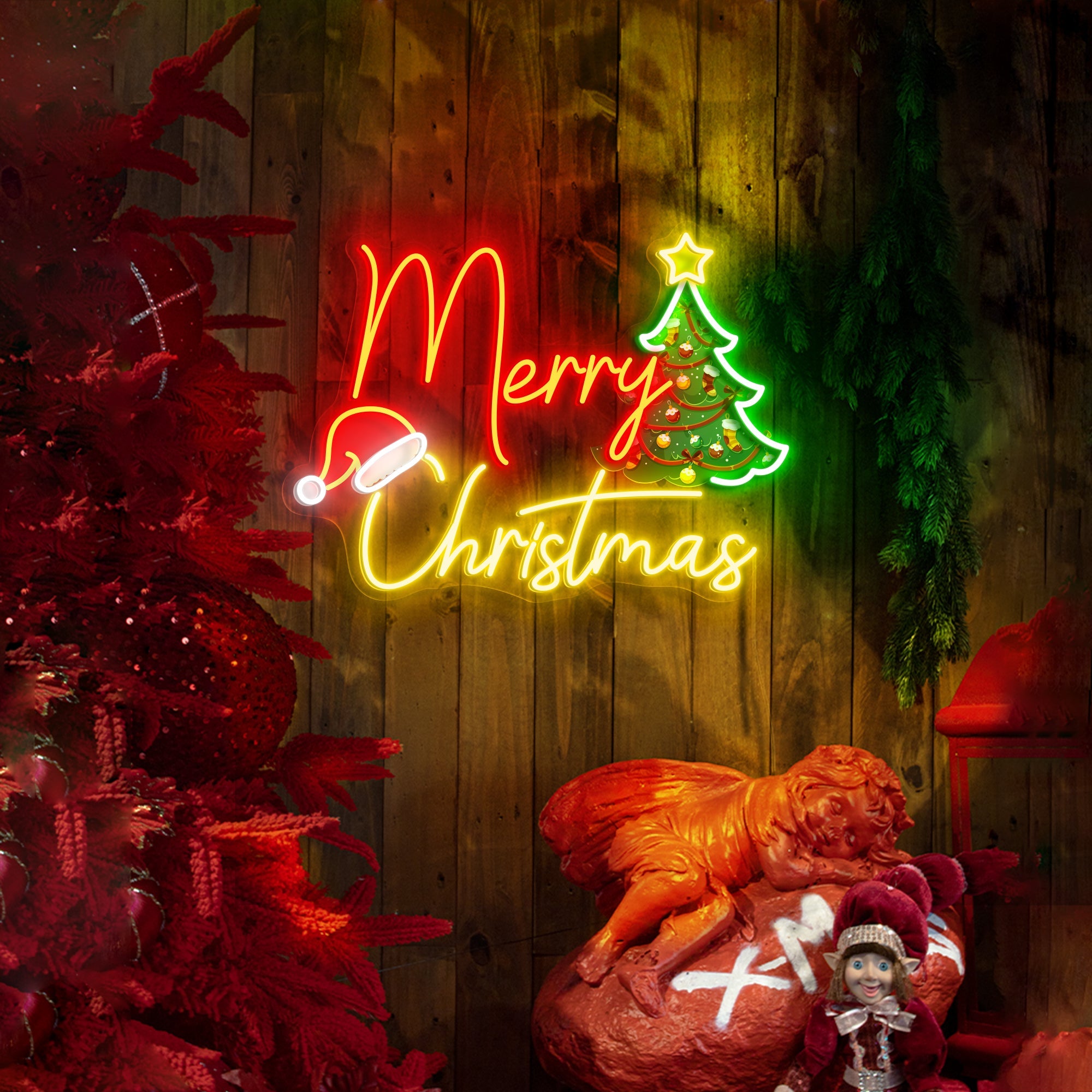 Merry Christmas UV Neon Sign